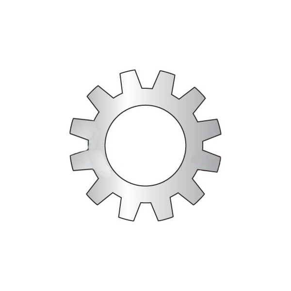 Newport Fasteners Military External Tooth Lock Washer, For Screw Size #4 410 Stainless Steel, Plain Finish, 5000 PK 964543 - main